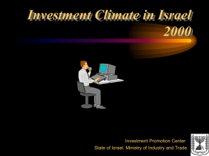 Investment Climate in Israel 2000 Investment Promotion Center