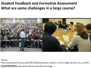 Student Feedback and Formative Assessment