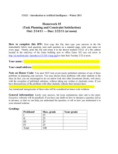 Homework #5 (Task Planning and Constraint Satisfaction)