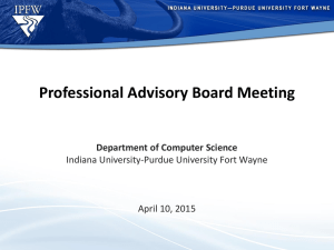 Professional Advisory Board Meeting Department of Computer Science April 10, 2015