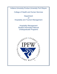 Indiana University-Purdue University Fort Wayne College of Health and Human Services Department of