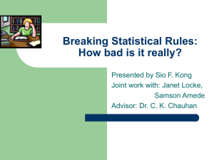 Breaking Statistical Rules: How bad is it really?