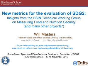 New metrics for the evaluation of SDG2: