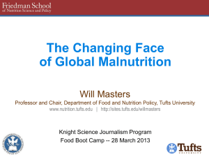 The Changing Face of Global Malnutrition Will Masters Knight Science Journalism Program