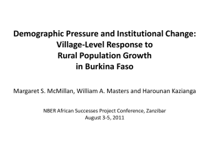 Demographic Pressure and Institutional Change: Village-Level Response to Rural Population Growth