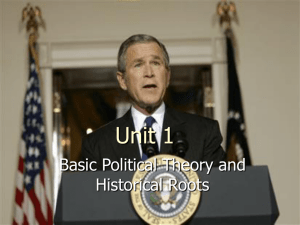 Unit 1 Basic Political Theory and Historical Roots