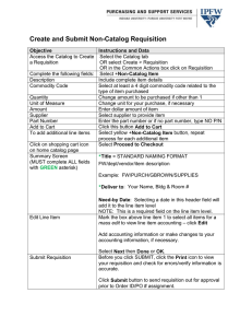 Create and Submit Non-Catalog Requisition