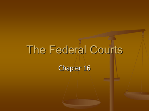 The Federal Courts Chapter 16