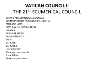 VATICAN COUNCIL II THE 21 ECUMENICAL COUNCIL ST