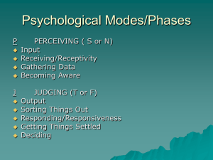 Psychological Modes/Phases