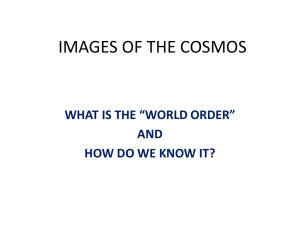 IMAGES OF THE COSMOS WHAT IS THE “WORLD ORDER” AND
