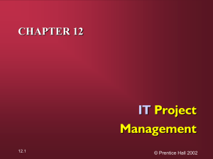 IT Project Management CHAPTER 12
