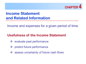 4 Income Statement and Related Information CHAPTER
