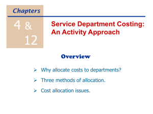 4 12 &amp; Service Department Costing: