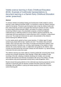 Visible science learning in Early Childhood Education