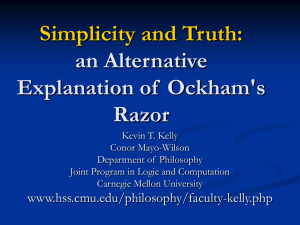Simplicity and Truth: an Alternative Explanation of  Ockham's Razor