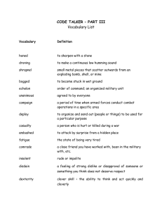 CODE TALKER – PART III Vocabulary List