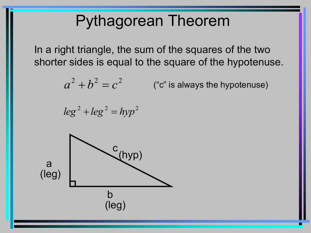 Pythagorean Theorem