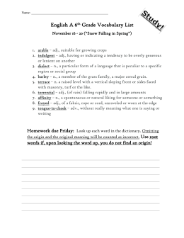 Scarlet Letter Vocab List Scarlet Letter Vocab List