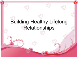 Building Healthy Lifelong Relationships