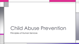 Child Abuse Prevention Principles of Human Services