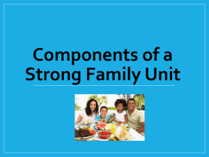 Components of a Strong Family Unit