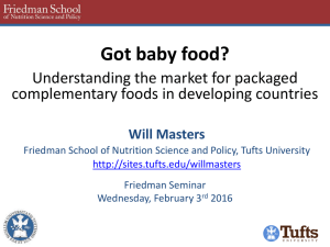 Got baby food? Understanding the market for packaged Will Masters
