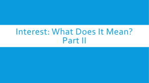 Interest: What Does It Mean? Part II