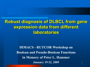 Robust diagnosis of DLBCL from gene expression data from different laboratories