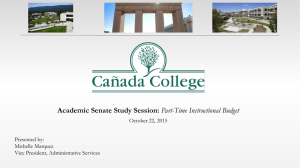 Academic Senate Study Session: October 22, 2015 Presented by: Michelle Marquez