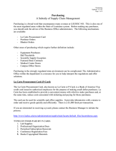 Purchasing A Subsidy of Supply Chain Management