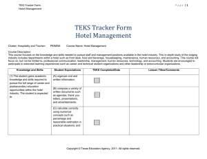 TEKS Tracker Form Hotel Management  1