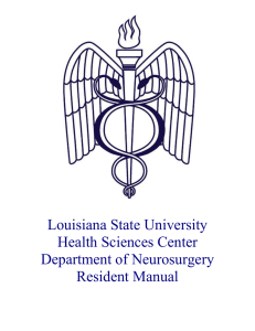 Louisiana State University Health Sciences Center Department of Neurosurgery