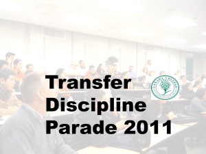 Transfer Discipline Parade 2011