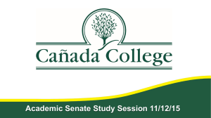 Academic Senate Study Session 11/12/15