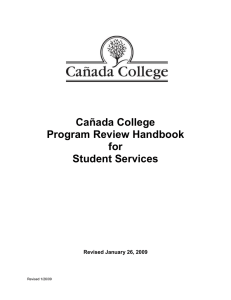 Cañada College Program Review Handbook for Student Services