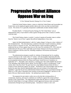 Progressive Student Alliance Opposes War on Iraq