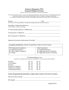 Pomeroy Elementary PTO Payment-Withdrawal Form