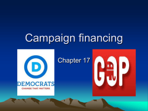 Campaign financing Chapter 17
