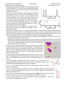 03-232 Biochemistry Spring 2016 Problem Set 8 Due March 28, 2016