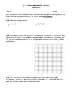 5.1.2 Solving Equations with Fractions Homework