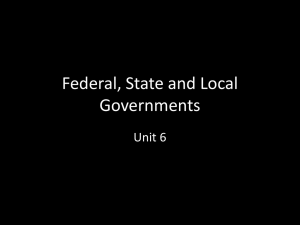 Federal, State and Local Governments Unit 6