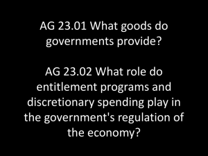 AG 23.01 What goods do governments provide? AG 23.02 What role do