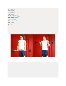 Barbell Curl Exercise Data :