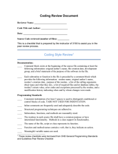 Coding Review Document