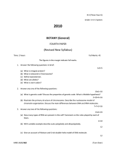 2010 BOTANY (General) (Revised New Syllabus) FOURTH PAPER