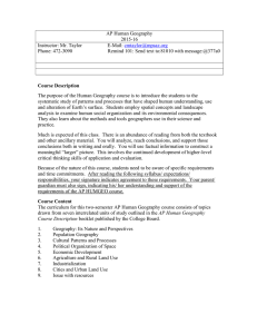 AP Human Geography 2015-16 :