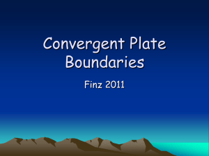 Convergent Plate Boundaries Finz 2011
