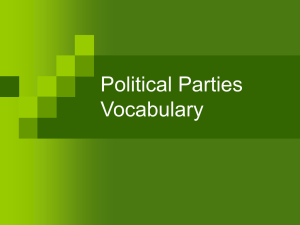 Political Parties Vocabulary