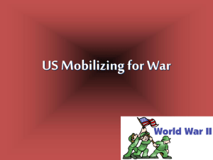 US Mobilizing for War